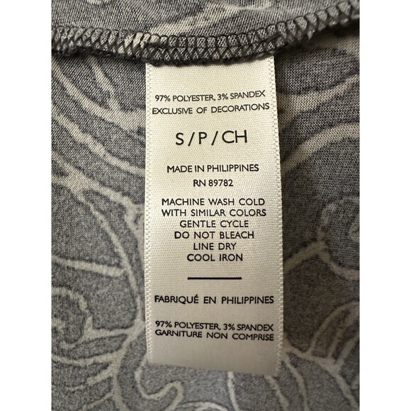 NEW Natori Womens Size Small Soft & Cozy Nomad Scroll House Robe Black Grey - Picture 8 of 9